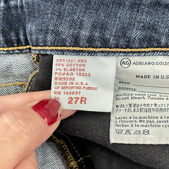 AG Jeans Womens 27 Jessie Curvy Cropped Bootcut Raw Hem 29x26 Low Rise - Picture 11 of 11